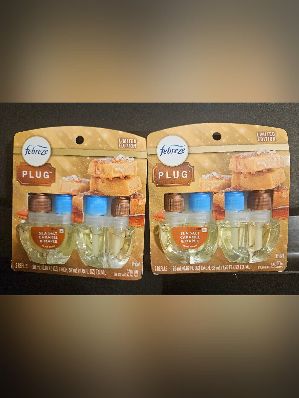 Febreze Plug Sea Salt Caramel & Maple Limited Edition Total 4 Refills